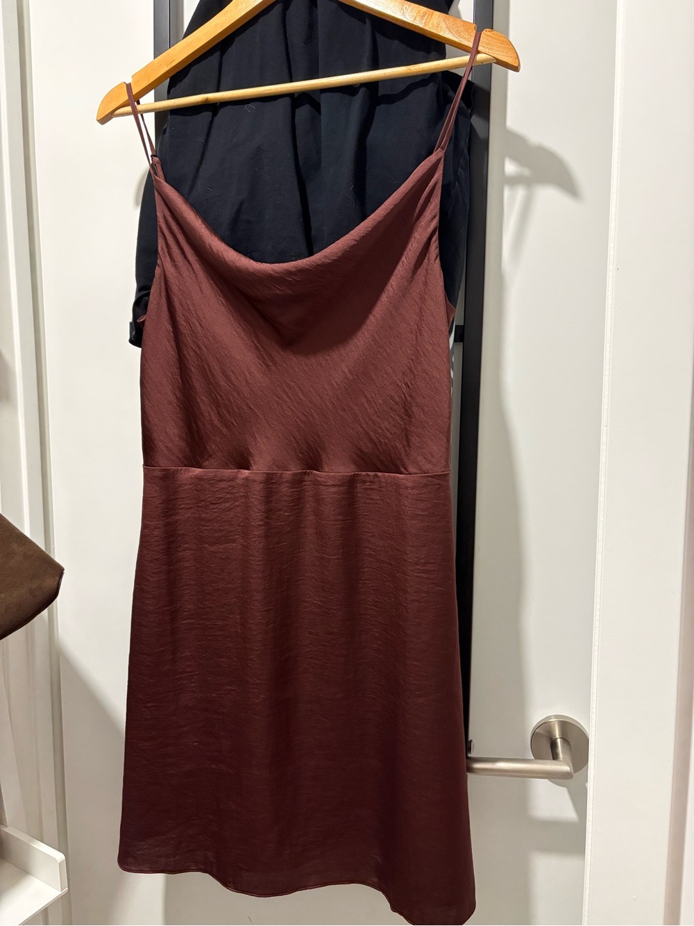 Sunday Best Women's Cowl Neck Slip Dress in Deep Maroon